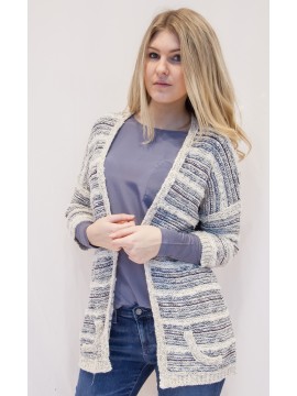 Set - Lässige Grobstrickjacke