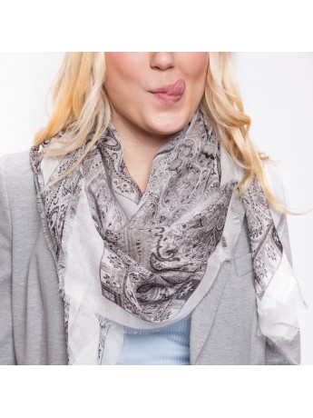 Max Mara - aufregender Seidenschal mit Paisley Druck