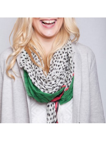 Patrizia Pepe - Farbenfrohes Seidentuch mit Punkten