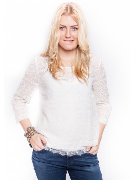 Evelin Brandt - edles Spitzenshirt mit verspielten Mustern