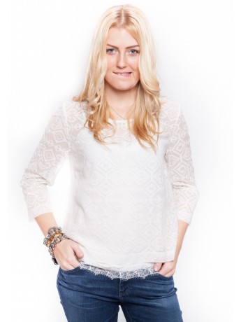 Evelin Brandt - edles Spitzenshirt mit verspielten Mustern