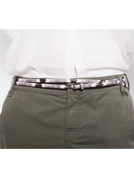 Dorothee Schumacher - 2 teiliger Edge Double Gürtel aus Ziegenleder mit Snake-Print