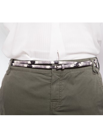 Dorothee Schumacher - 2 teiliger Edge Double Gürtel aus Ziegenleder mit Snake-Print