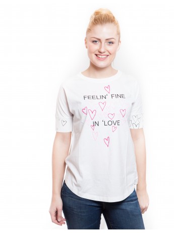 Marc Cain T-Shirt mit Herzen- Print