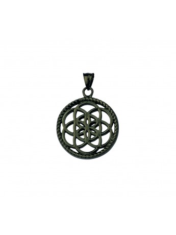 Traumfänger - schwarzes großes Amulette "Blume"