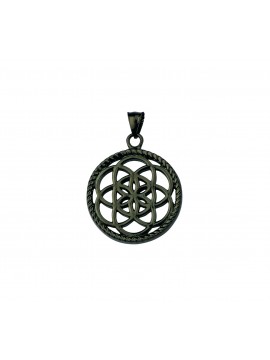 Traumfänger - schwarzes mittleres Amulette "Blume"