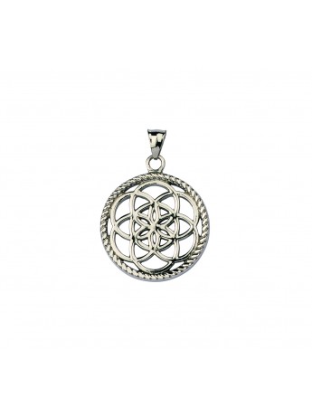 Traumfänger - silbernes kleines Amulette "Blume"