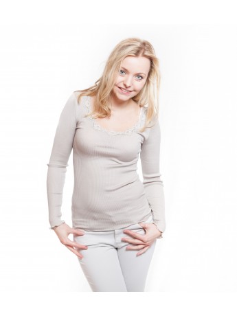 Rosemund Langarmshirt mit Spitze
