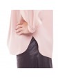 Max Mara - lässige Seidenbluse mit abnehmbarer Lederquaste in rosé