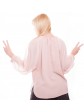 Max Mara - lässige Seidenbluse mit abnehmbarer Lederquaste in rosé