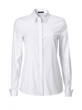 Set Klassische Baumwollbluse mit kleinem Kragen