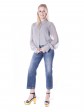 Dorothee Schumacher - Flirty Edge Bluse im 60ies Style mit Spitze grau