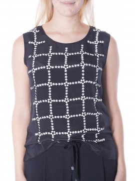 Marc Cain - Edles Seidentop mit Musterung