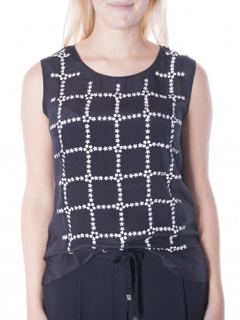 Marc Cain - Edles Seidentop mit Musterung