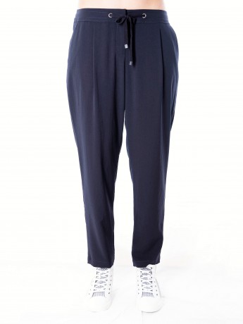 Marc Cain - legere Hose im Jogging-Stil mit Paspeltaschen am Gesäß