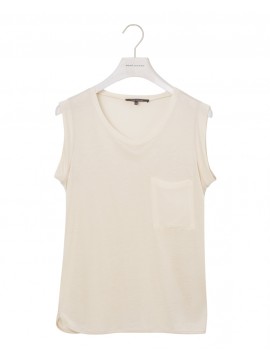 Rene Lezard - Shirt mit Brusttasche creme