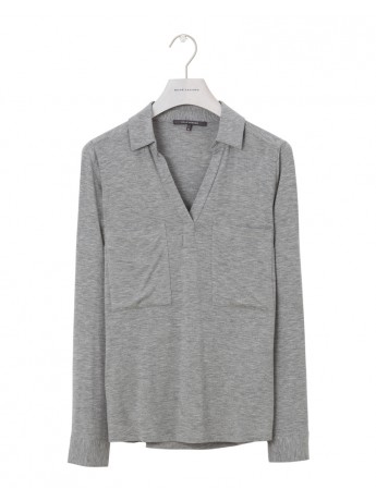 Rene Lezard - Viskoseshirt mit Brusttasche