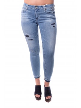 AG Jeans - knöchellange "The Legging Ankle" unterlegt im destroyed Look