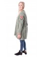 Project Foce - Army Parka mit Pailletten und goldenden Knöpfen im Militärstil