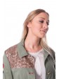 Project Foce - Army Parka mit Pailletten und goldenden Knöpfen im Militärstil