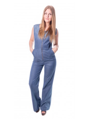 7 For All Mankind - ärmelloser Jeans Jumpsuit im Vintage-Flair