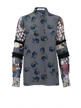 Dorothee Schumacher - Recomposed Flora Blouse in blossom grey
