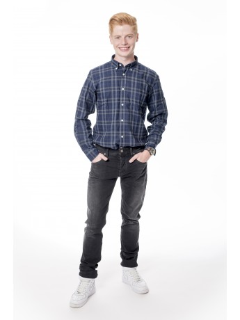 Hartford - Casual Karohemd Slim-Fit mit Kent Kragen