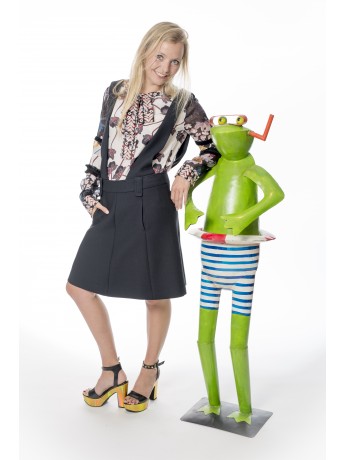 Dorothee Schumacher - Außergewöhnlicher Energectic Movement Pinafore Rock in Schürzenoptik mit Trägern