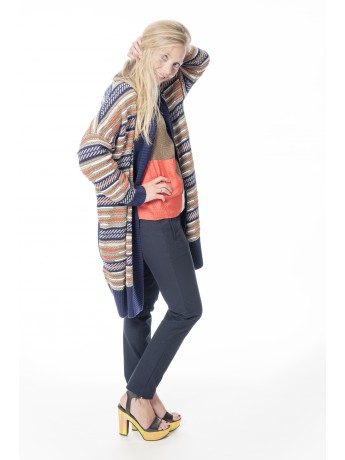 Diane von Fürstenberg - Raffinierter Strick-Cardigan Taletha aus Merinowolle mit Streifenmuster