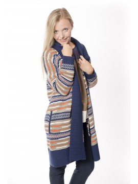 Diane von Fürstenberg - Raffinierter Strick-Cardigan Taletha aus Merinowolle mit Streifenmuster