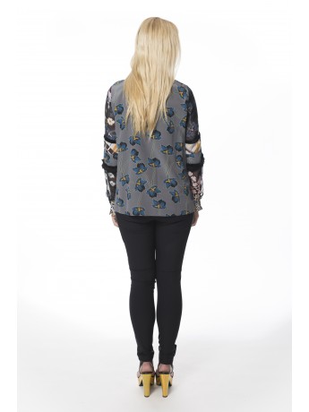 Dorothee Schumacher - Recomposed Flora Blouse in blossom grey