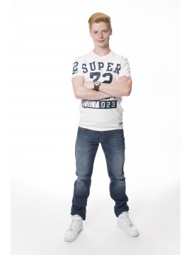 Superdry - Trackster Tee weiß/blau