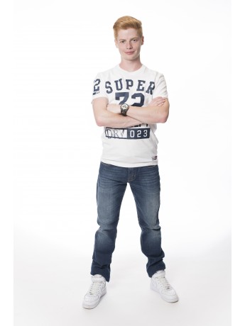 Superdry - Trackster Tee weiß/blau