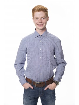 René Lezard - Aufregendes Herren Hemd mit Minikaromuster aus Baumwolle