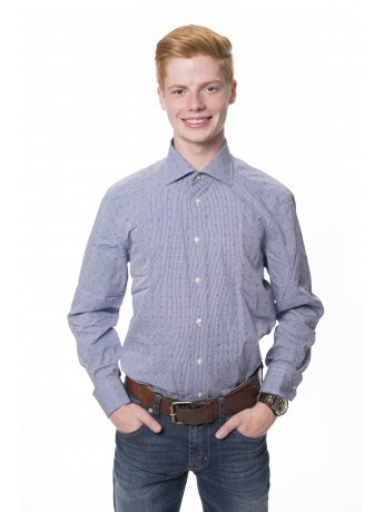 René Lezard - Aufregendes Herren Hemd mit Minikaromuster aus Baumwolle