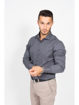 René Lezard - "Shaped Fit" Herren Hemd luxoriösem Floralmuster