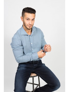 Rene Lezard - Hemd mit zwei farbigem Print