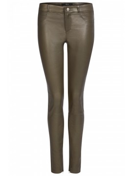 Set - Skinny 5-Pocket Lederhose