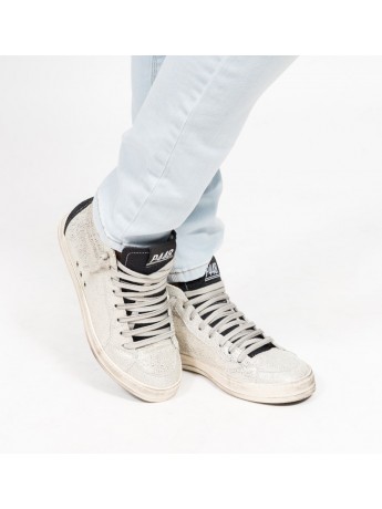 P448 - High Top Sneaker silbergrau