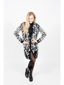 Max Mara - Wendestrickjacke schwarz-weiß