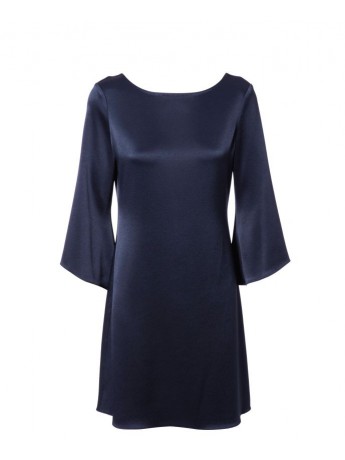 Diane von Fürstenberg - Satinkleid dunkelblau