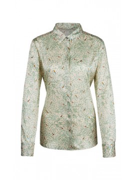 Marc Cain -Seidensatinbluse bedruckt