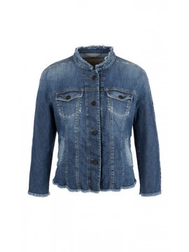 Marc Cain - Kurze Jeansjacke mit Fransen