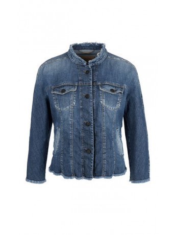 Marc Cain - Kurze Jeansjacke mit Fransen