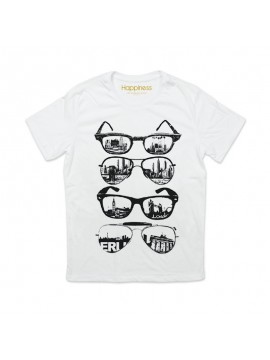 Happiness - Herren T-Shirt Brille